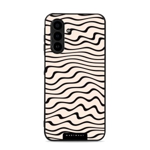 Lesklý kryt Mobiwear Glossy - Samsung Galaxy A17 / A17 5G - GA62G Vlnky na béžové - VÝPRODEJ