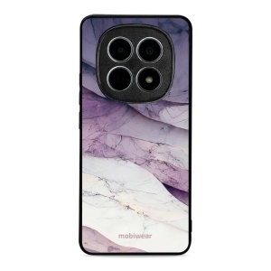 Lesklý kryt Mobiwear Glossy - Xiaomi Redmi Note 15 5G - G028G - Bílý a fialový mramor