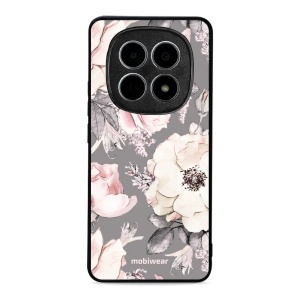 Lesklý kryt Mobiwear Glossy - Xiaomi Redmi Note 15 5G - G034G - Květy na šedém pozadí