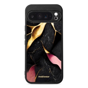 Lesklý kryt Mobiwear Glossy - Google Pixel 9 Pro XL - G021G Černý a zlatavý mramor