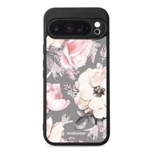 Lesklý kryt Mobiwear Glossy - Google Pixel 9 Pro XL - G034G - Květy na šedém pozadí