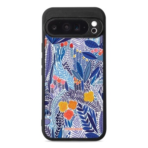 Lesklý kryt Mobiwear Glossy - Google Pixel 9 Pro XL - G037G - Modrá květena
