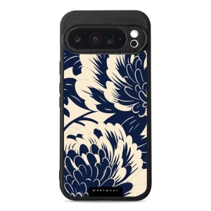 Lesklý kryt Mobiwear Glossy - Google Pixel 9 Pro XL - GA40G Modré a béžové květy