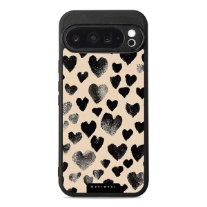 Lesklý kryt Mobiwear Glossy - Google Pixel 9 Pro XL - GA51G Černá srdíčka