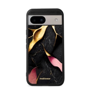 Lesklý kryt Mobiwear Glossy - Google Pixel 8A - G021G Černý a zlatavý mramor