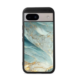Lesklý kryt Mobiwear Glossy - Google Pixel 8A - G022G Zelenkavý a zlatavý mramor