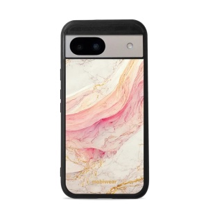 Lesklý kryt Mobiwear Glossy - Google Pixel 8A - G027G - Růžový a zlatavý mramor