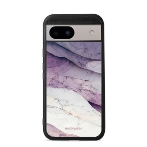 Lesklý kryt Mobiwear Glossy - Google Pixel 8A - G028G - Bílý a fialový mramor