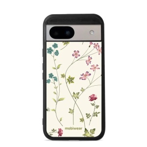 Lesklý kryt Mobiwear Glossy - Google Pixel 8A - G035G - Tenké rostlinky s květy