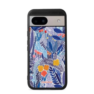 Lesklý kryt Mobiwear Glossy - Google Pixel 8A - G037G - Modrá květena