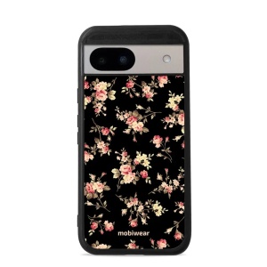 Lesklý kryt Mobiwear Glossy - Google Pixel 8A - G039G - Květy na černé