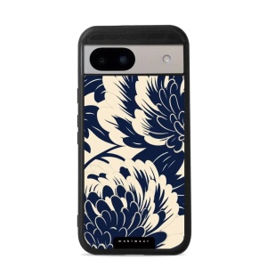 Lesklý kryt Mobiwear Glossy - Google Pixel 8A - GA40G Modré a béžové květy