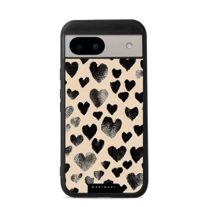 Lesklý kryt Mobiwear Glossy - Google Pixel 8A - GA51G Černá srdíčka
