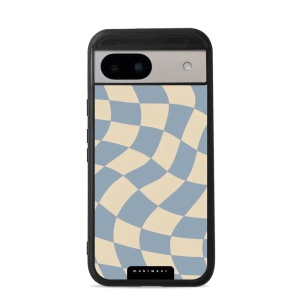 Lesklý kryt Mobiwear Glossy - Google Pixel 8A - GA59G Modrá a béžová šachovnice