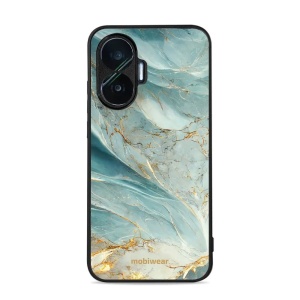 Lesklý kryt Mobiwear Glossy - Xiaomi Poco F7 - G022G Zelenkavý a zlatavý mramor