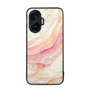 Lesklý kryt Mobiwear Glossy - Xiaomi Poco F7 - G027G - Růžový a zlatavý mramor