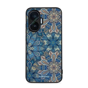 Lesklý kryt Mobiwear Glossy - Xiaomi Poco F7 - G038G - Modré mandala květy
