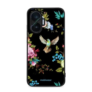 Lesklý kryt Mobiwear Glossy - Xiaomi Poco F7 - G041G - Ptáček a květy
