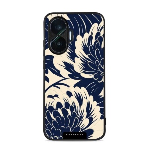 Lesklý kryt Mobiwear Glossy - Xiaomi Poco F7 - GA40G Modré a béžové květy