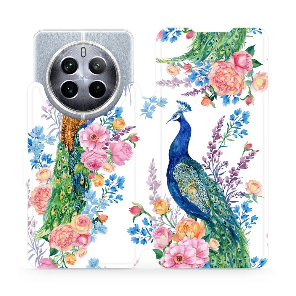 Flipové pouzdro Mobiwear - Realme 12 5G - MX08S Pávi