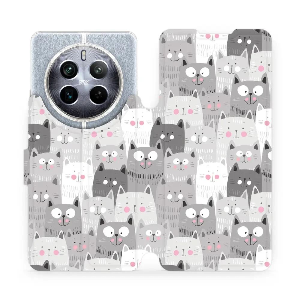 Flipové pouzdro Mobiwear - Realme 12 Pro 5G - M099P Kočičky