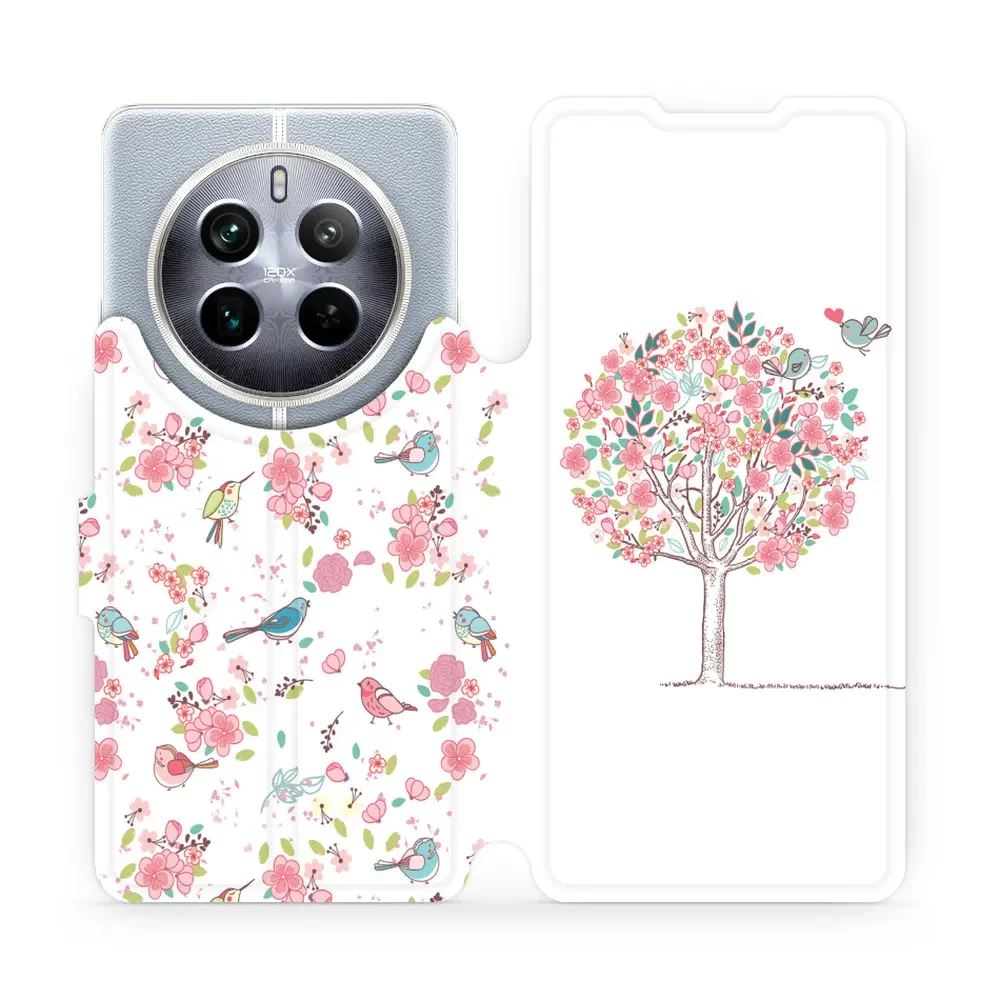 Flipové pouzdro Mobiwear - Realme 12 Pro 5G - M120S Strom a ptáčci