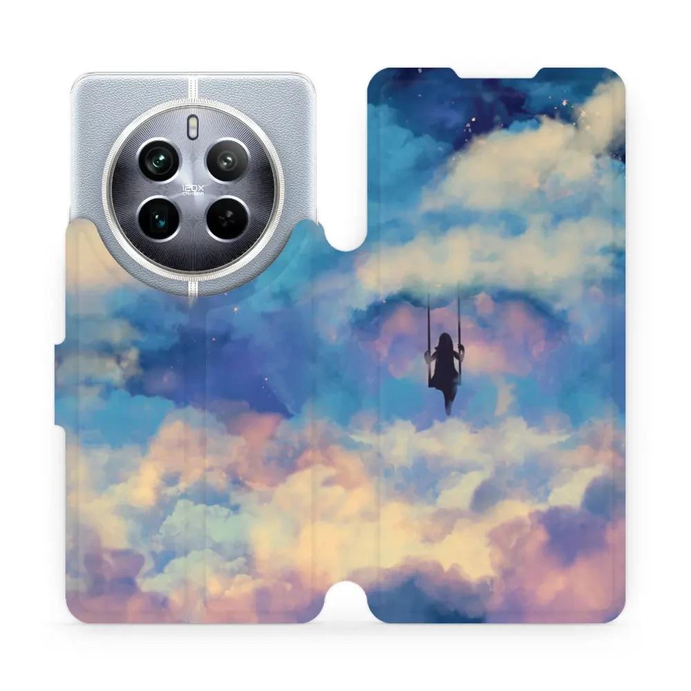 Flipové pouzdro Mobiwear - Realme 12 Pro 5G - MR09S Dívka na houpačce v oblacích