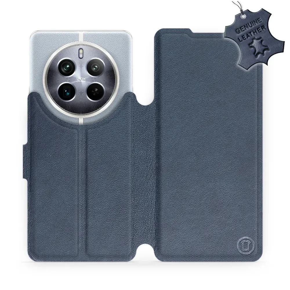 Kožené flip pouzdro Mobiwear - Realme 12 Pro 5G - Modré