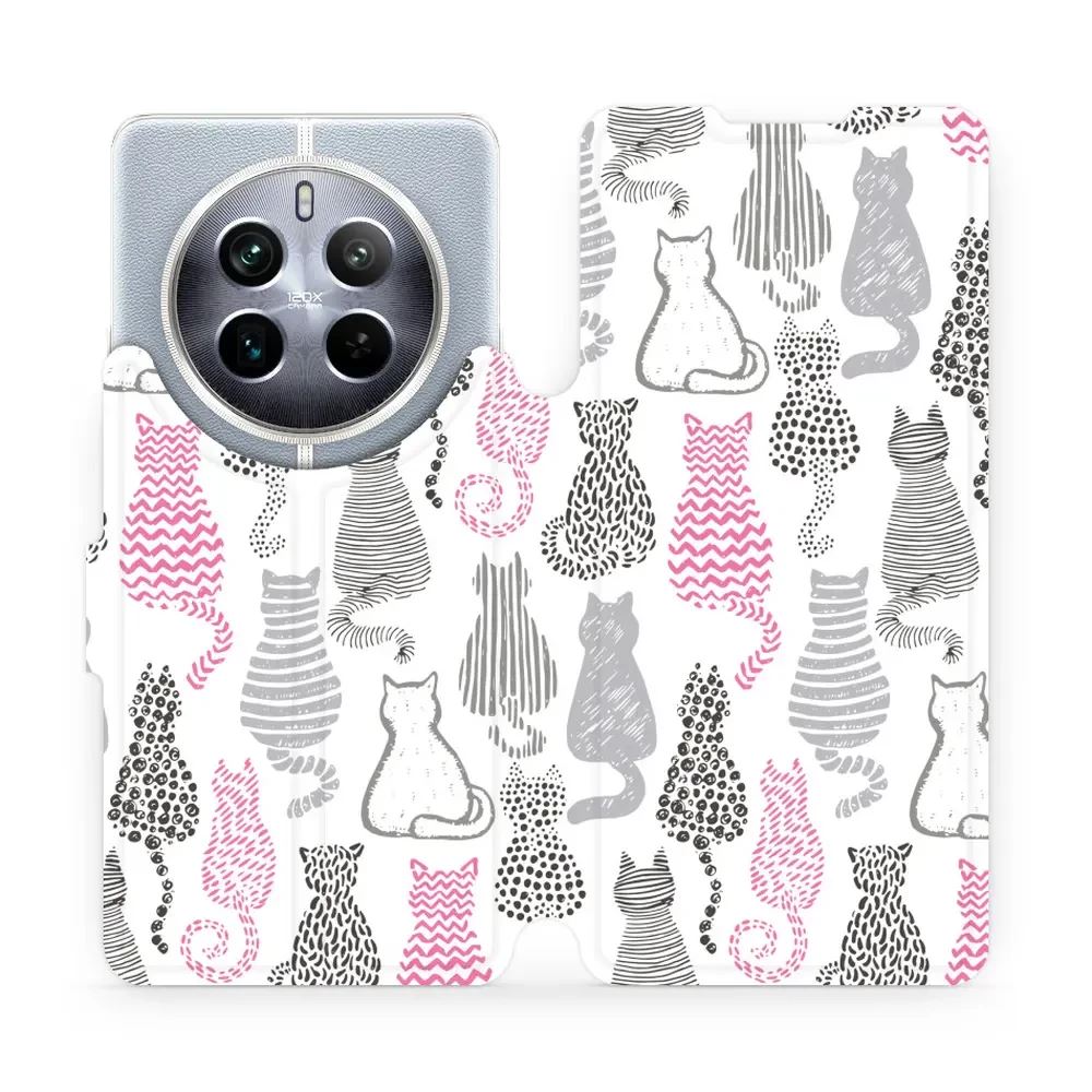 Flipové pouzdro Mobiwear - Realme 12 Pro 5G - MX01S Kočičí zádíčka