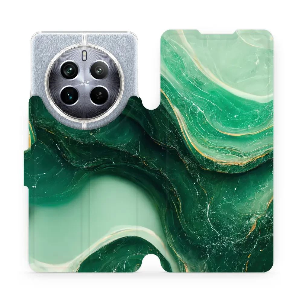 Flipové pouzdro Mobiwear - Realme 12 Pro 5G - VP38S Zelený mramor