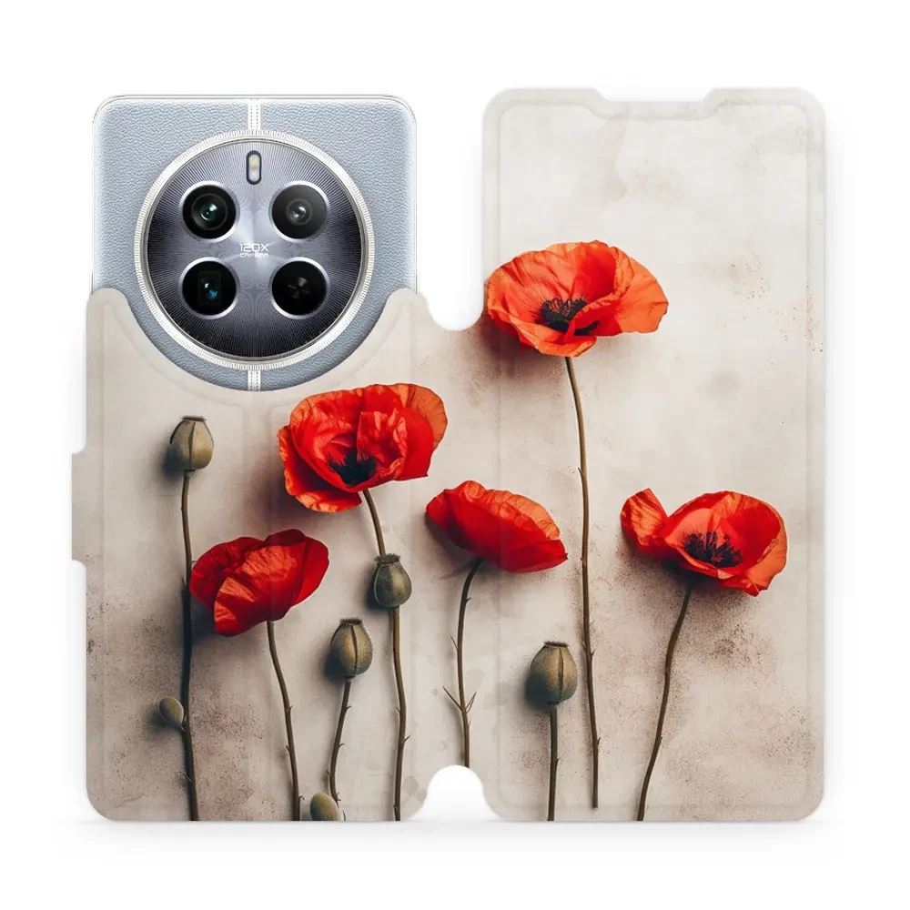 Flipové pouzdro Mobiwear - Realme 12 Pro 5G - VP42S Vlčí máky