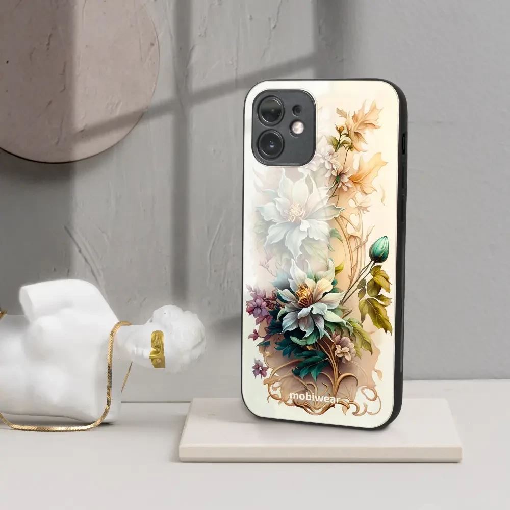 Lesklý kryt na mobil Samsung Galaxy Z Fold7 - Mobiwear Glossy G014G, krémové květy