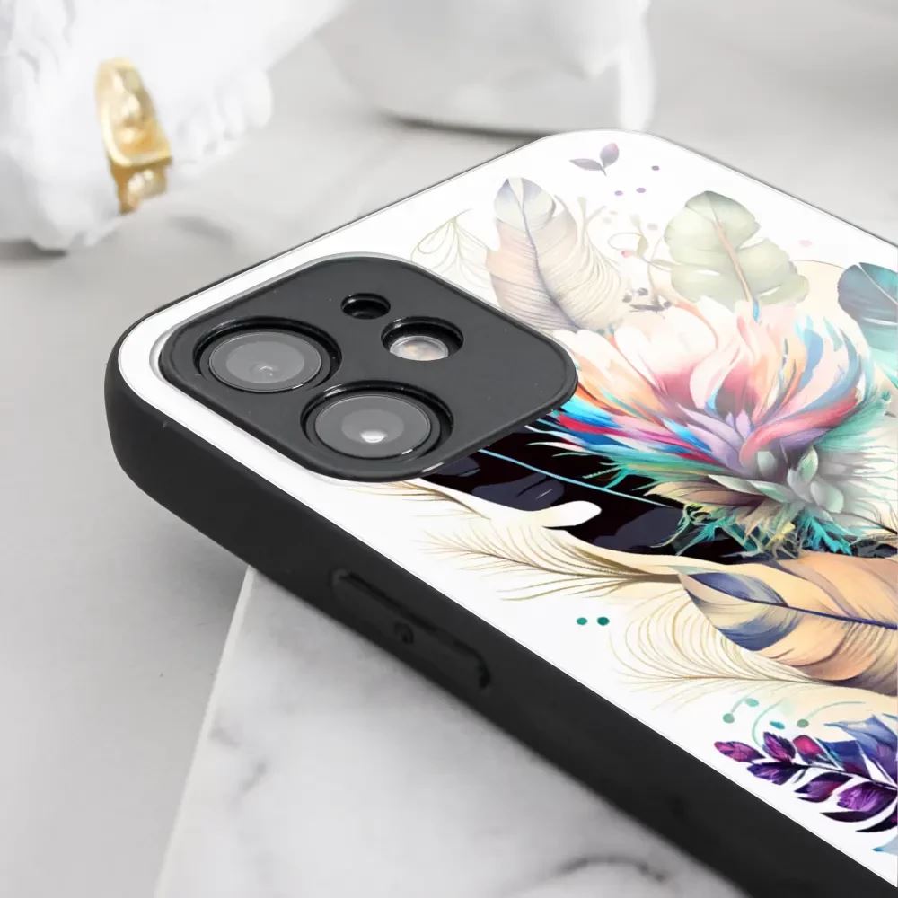 Lesklý kryt na mobil Samsung Galaxy Z Fold7 - Mobiwear Glossy G017G, pírka a květy