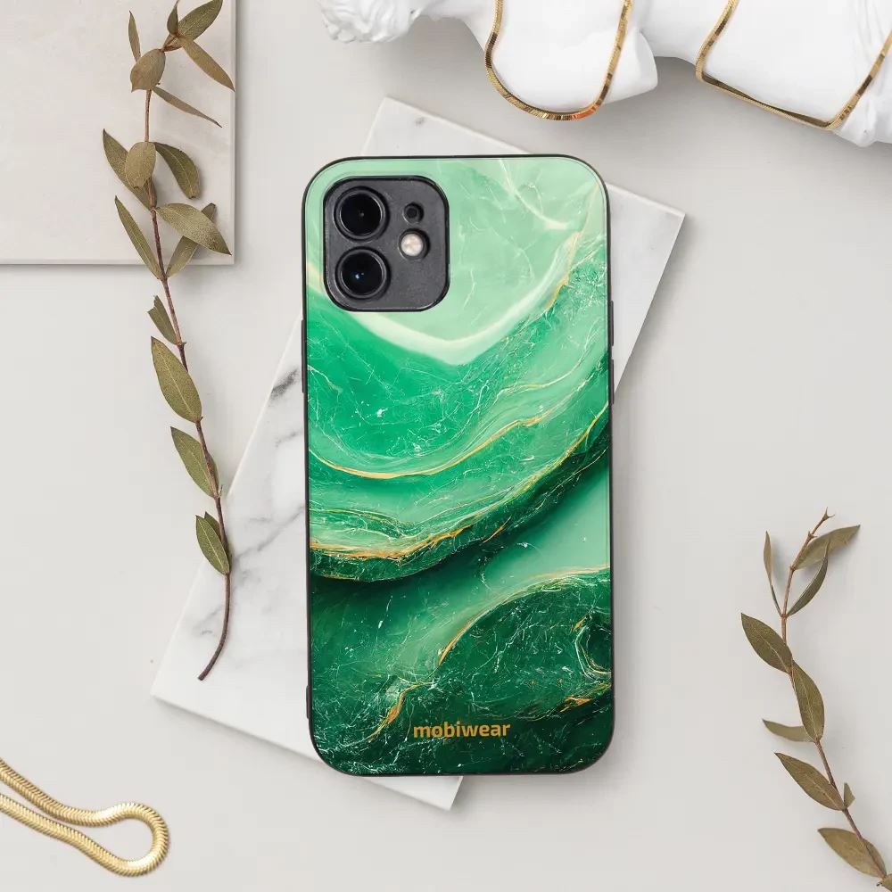 Lesklý kryt na mobil Honor 600 Lite - Mobiwear Glossy G023G, zelený mramor