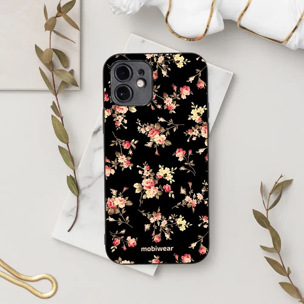 Lesklý kryt na mobil Honor 600 Lite - Mobiwear Glossy G039G, květy na černé