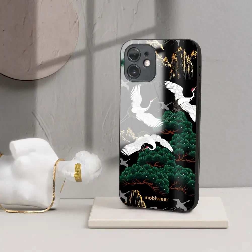 Lesklý kryt na mobil Honor 600 Lite - Mobiwear Glossy G042G, jeřábi