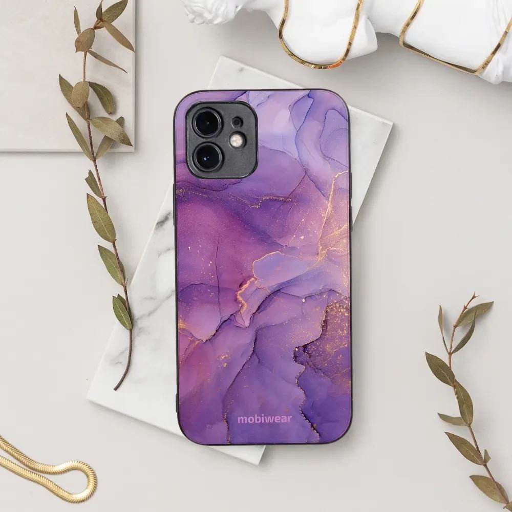 Lesklý kryt na mobil Samsung Galaxy S26 - Mobiwear Glossy G050G, fialový mramor