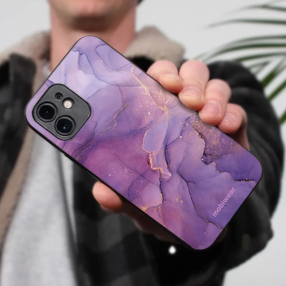 Lesklý kryt na mobil Samsung Galaxy S26 - Mobiwear Glossy G050G, fialový mramor