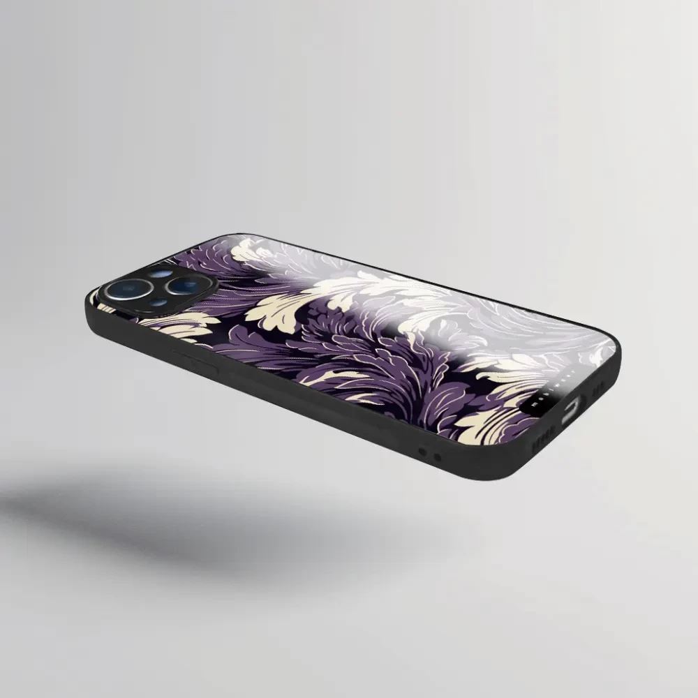 Lesklý kryt na mobil Samsung Galaxy Z Fold7 - Mobiwear Glossy GA46G, fialové rostliny