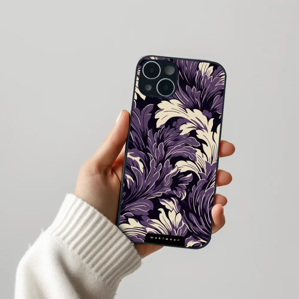 Lesklý kryt na mobil Samsung Galaxy Z Fold7 - Mobiwear Glossy GA46G, fialové rostliny