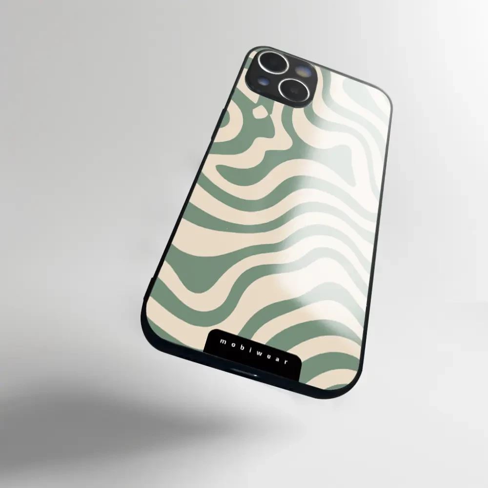 Lesklý kryt na mobil Honor 600 Lite - Mobiwear Glossy GA57G, zelené a béžové zkrouceniny