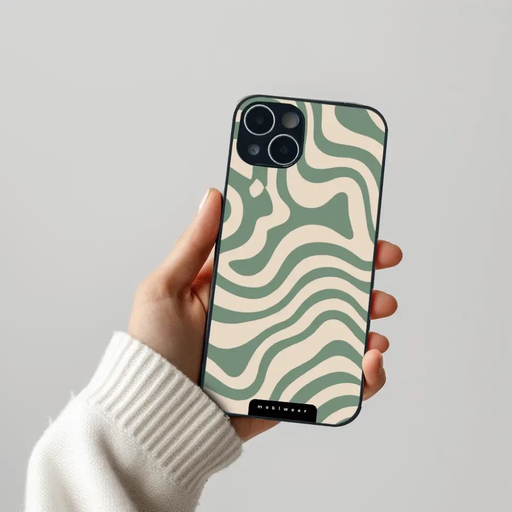 Lesklý kryt na mobil Honor 600 Lite - Mobiwear Glossy GA57G, zelené a béžové zkrouceniny