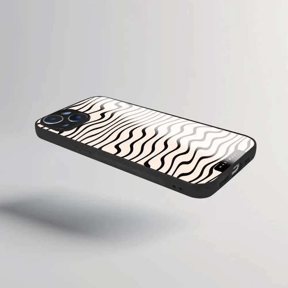 Lesklý kryt Mobiwear Glossy - Samsung Galaxy A17 / A17 5G - GA62G Vlnky na béžové - VÝPRODEJ