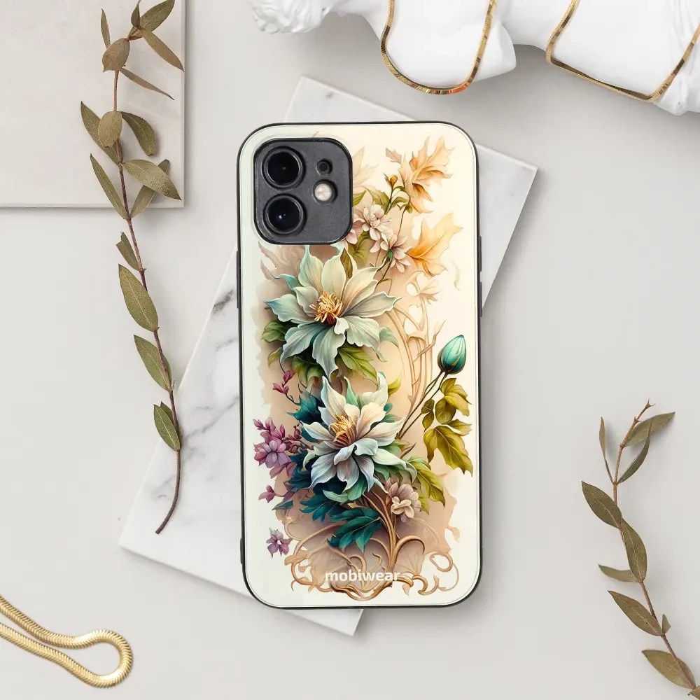Lesklý kryt Mobiwear Glossy - Samsung Galaxy A05s - G014G Krémové květy