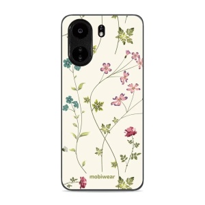 Lesklý kryt Mobiwear Glossy - Xiaomi Redmi 13C - G035G - Tenké rostlinky s květy
