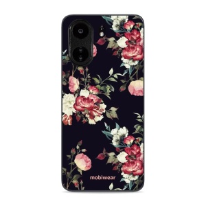Lesklý kryt Mobiwear Glossy - Xiaomi Redmi 13C - G040G - Růže na černé