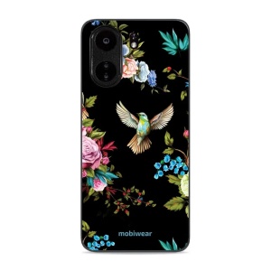 Lesklý kryt Mobiwear Glossy - Xiaomi Redmi 13C - G041G - Ptáček a květy