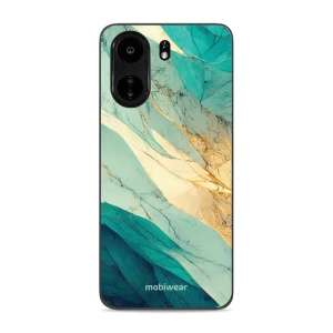 Lesklý kryt Mobiwear Glossy - Xiaomi Poco C65 - G024G - Zlatavý a zelenkavý mramor
