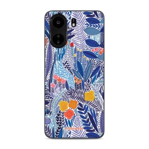 Lesklý kryt Mobiwear Glossy - Xiaomi Poco C65 - G037G - Modrá květena