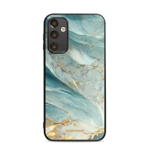 Lesklý kryt Mobiwear Glossy - Samsung Galaxy A25 5G - G022G Zelenkavý a zlatavý mramor